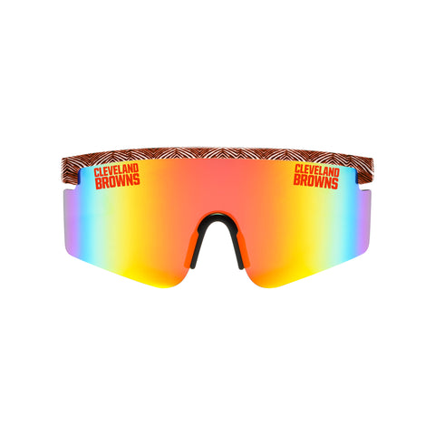 FOCO X Zubaz NFL Collab 90s Retro Swag Sunglasses, Cleveland Browns