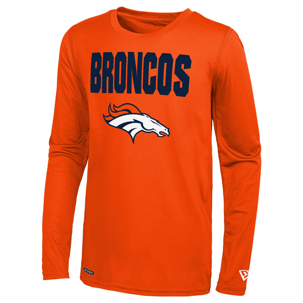 New Era NFL Men's Denver Broncos 50 Yard Line Long Sleeve Poly Dri-Tek Tee