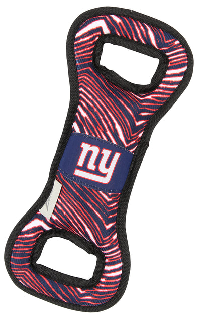 Zubaz X Pets First NFL New York Giants Team Logo Dog Tug Toy with Squeaker