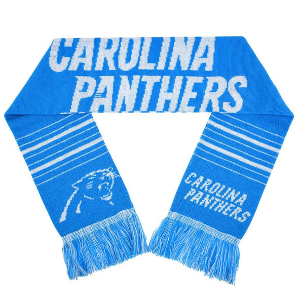 Forever Collectibles NFL Carolina Panthers Acrylic Large Wordmark Logo Scarf, Blue