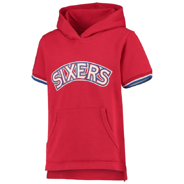 Mitchell & Ness NBA Youth Boys (8-20) Philadelphia 76ers Short Sleeve French Terry Hoodie