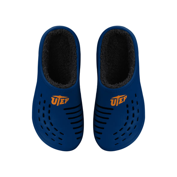 FOCO NCAA Men's UTEP Miners Sherpa Lined Big Logo Clogs