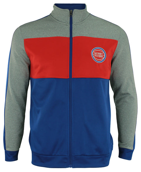 OuterStuff NBA Youth Detriot Pistons Performance Full Zip Stripe Jacket
