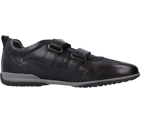 GEOX Men's U Timothy D Adjustable Oxford Shoes, Black