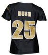 Reebok New Orleans Saints NFL Football Womens REGGIE BUSH # 25 Dazzle Fashion Jersey, Black