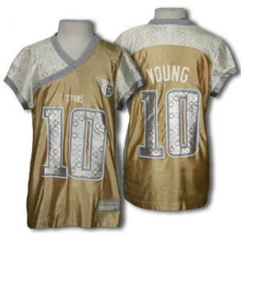 Tennessee Titans VINCE YOUNG # 10 Womens NFL Jersey, Gold and Silver