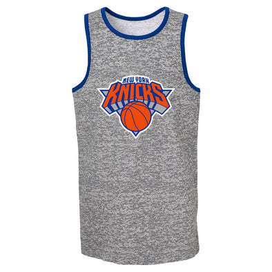 Outerstuff New York Knicks NBA Boys Kids (4-7) & Youth (8-20) Baseline Tank, Grey