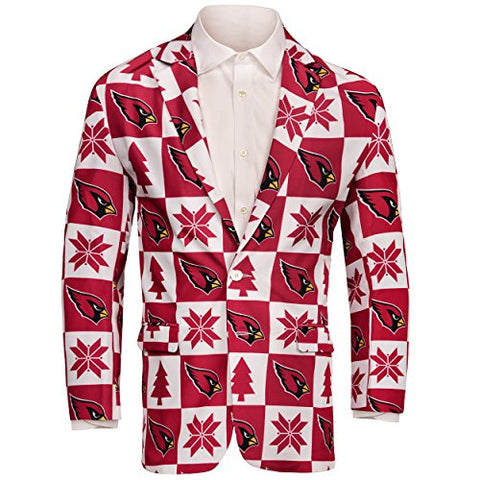 FOCO NFL Men's Arizona Cardinals Patches Ugly Business Jacket