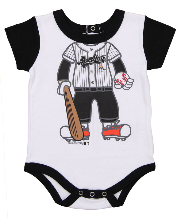 OuterStuff MLB Infant Miami Marlins Baseball Bodysuit, White
