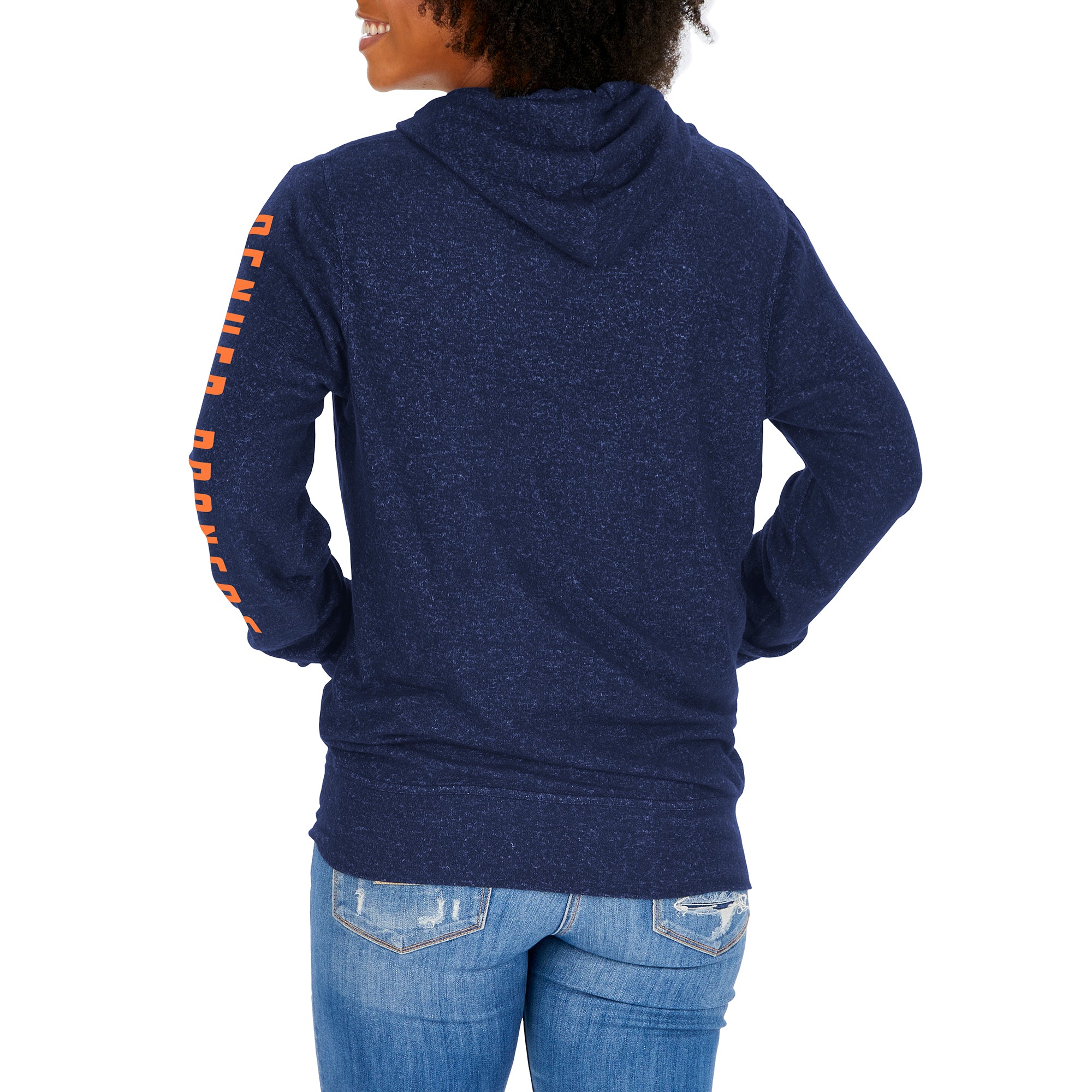 Zubaz NFL Womens Marled Soft Hoodie with Team graphics