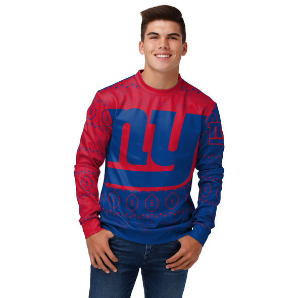 FOCO Men's NFL New York Giants Ugly Printed Sweater