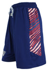 Zubaz NFL Men's New England Patriots Team Logo Zebra Side Seam Shorts, Navy