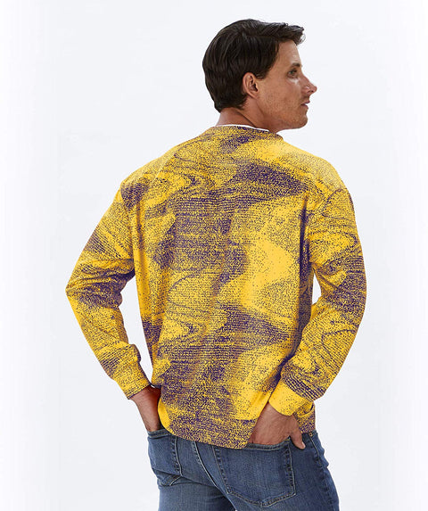 Zubaz NFL Football Men's Minnesota Vikings Static Crew Neck Sweatshirt