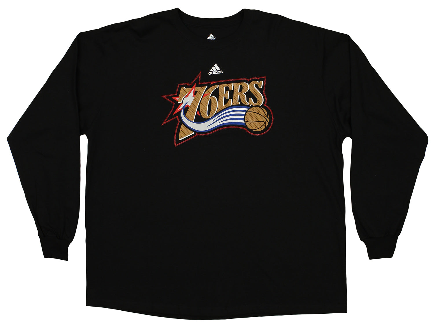 47 Philadelphia 76ers Black Match Long Sleeve Fashion T Shirt