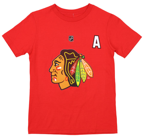Reebok NHL Boys Youth Chicago Blackhawks Duncan Keith #2 Short Sleeve Tee, Red