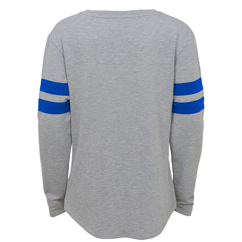 Outerstuff New York Knicks NBA Girls Kids (4-6X) & Youth (7-16) Grey Long Sleeve Dolman Tee