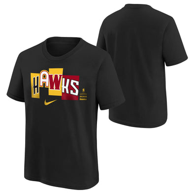 Outerstuff NBA Boys Youth (8-20) Atlanta Hawks Essential Mixtape Short Sleeve T-Shirt, Black