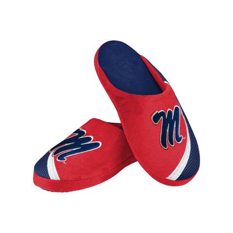 FOCO NCAA Men's Ole Miss Rebels 2022 Big Logo Color Edge Slippers