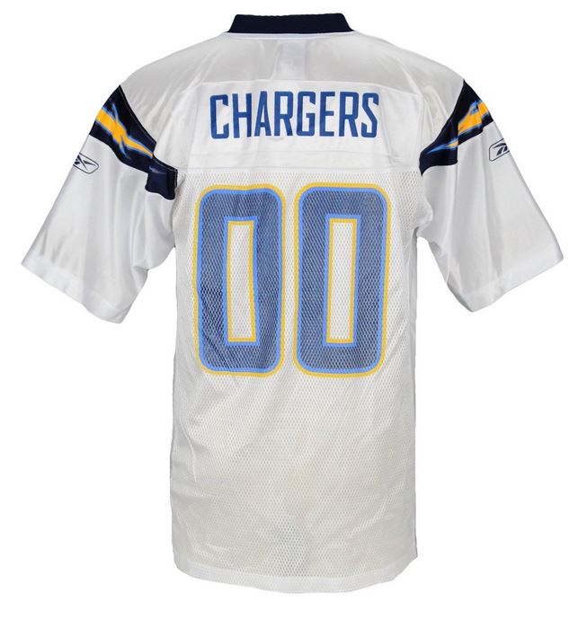 NFL Men's San Diego Chargers Team Replica Jersey, White –