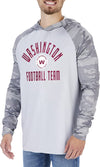 Zubaz Washington Football Team NFL Men's Lightweight Hoodie w/ Tonal Camo Sleeves