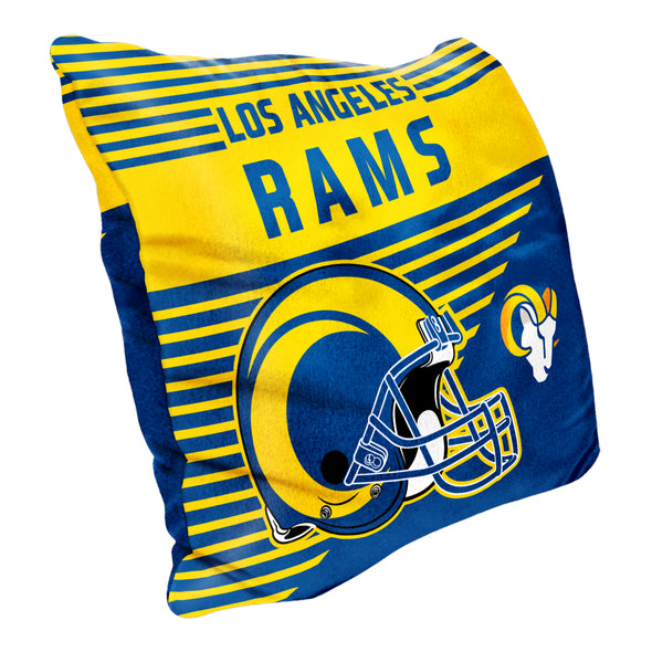 Northwest Los Angeles Rams NFL Velvet Pillow 16" x 16" , Stripes