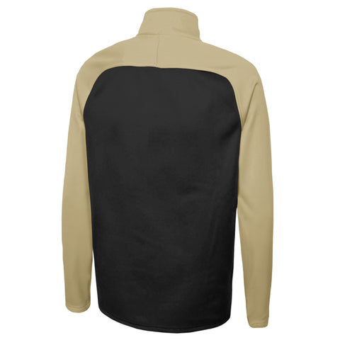 Outerstuff NFL Men's New Orleans Saints O-Line Performance 1/4 Zip Fleece Top