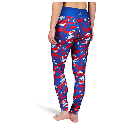 FOCO MLB Women's Texas Rangers Shatter Repeat Print Leggings
