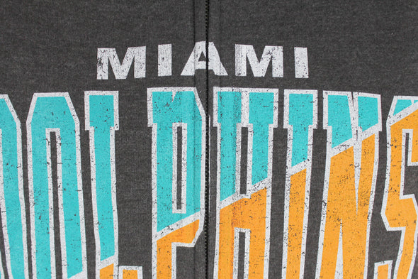 Miami Dolphins NFL Football Mens Split Formation Fleece Hoodie, Gray