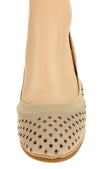 Yosi Samra Women's Samara Star Perforated Leather Ballet Flat