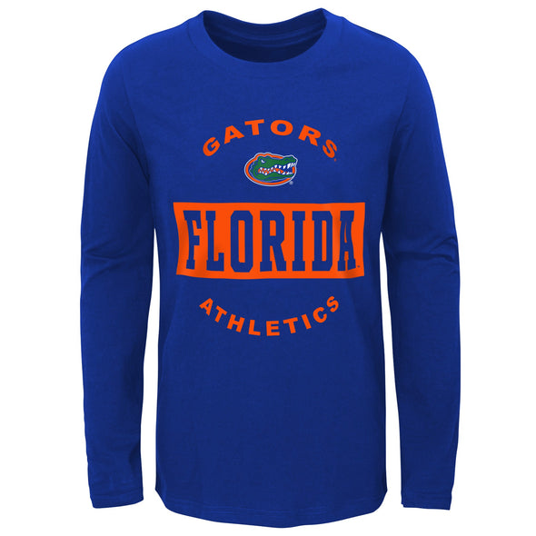 Outerstuff Florida Gators NCAA Boy's Youth (8-20) Goal Line Stand 3 in 1 Combo Tee, Royal/Grey