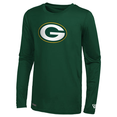 New Era NFL Men's Green Bay Packers Stadium Logo Long Sleeve Performance Shirt