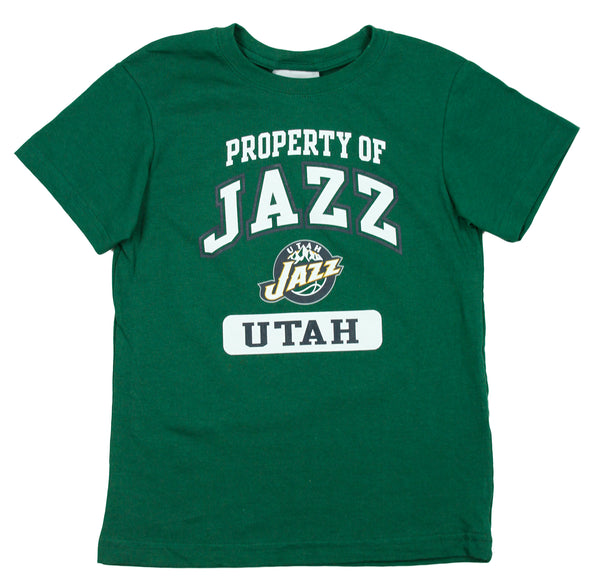 Outerstuff Basketball NBA Youth Utah Jazz PROPERTY OF T-Shirt Top - Green