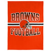 FOCO NFL Cleveland Browns Stripe Micro Raschel Plush Throw Blanket, 45 x 60