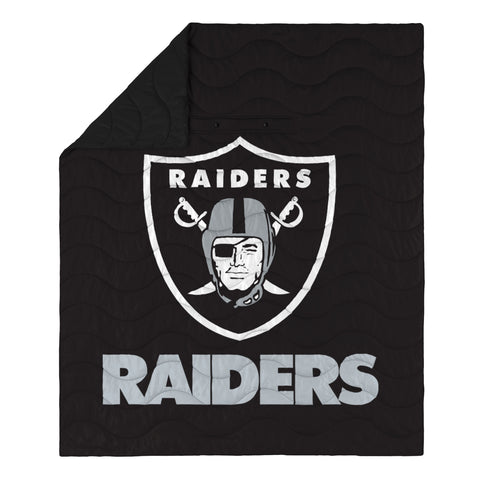 FOCO NFL Las Vegas Raiders Exclusive Outdoor Wearable Big Logo Blanket, 50" x 60"
