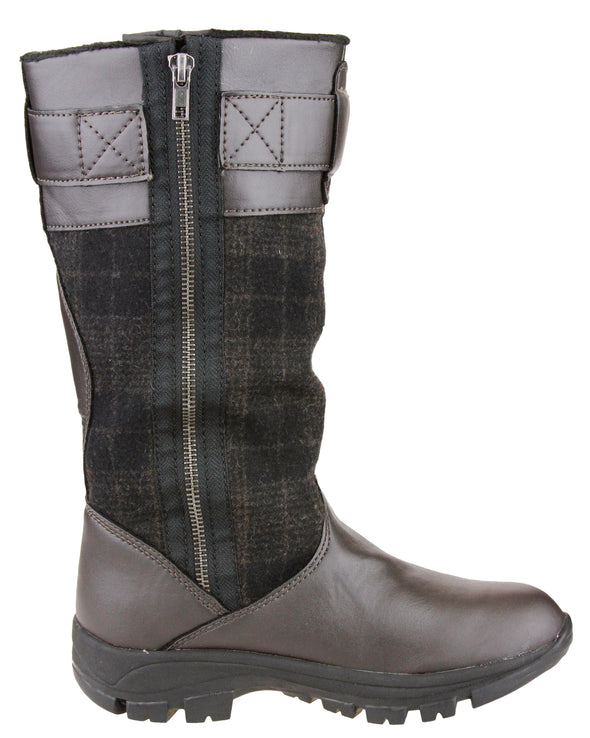 London Fog Women's Martha Plaid Winter Snow Boots, 2 Colors