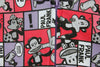 Paul Frank Toddler Girl's Julius Zip Up Comic Strip Hoodie Sweatshirt, Violet