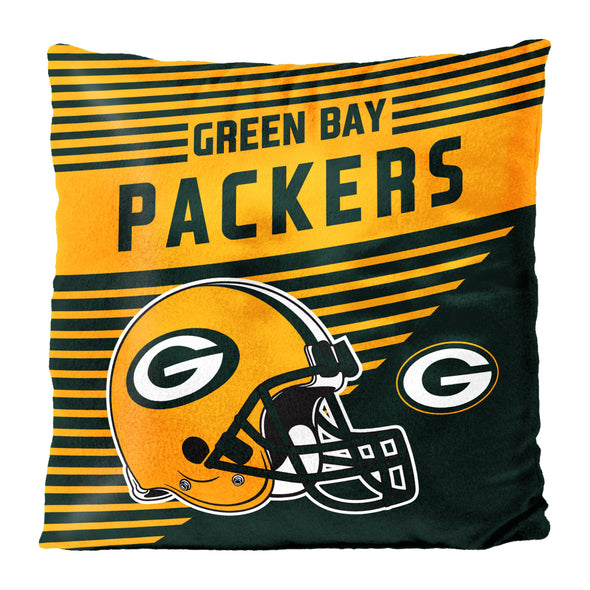 Northwest NFL Green Bay Packers Velvet Stripes Throw Pillow, 16"x16"