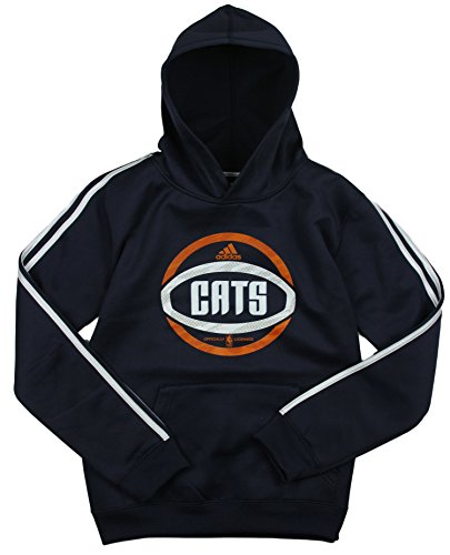 Adidas NBA Youth Boy's Charlotte Bobcats 3 Stripe Pullover Sweater Hoodie, Navy