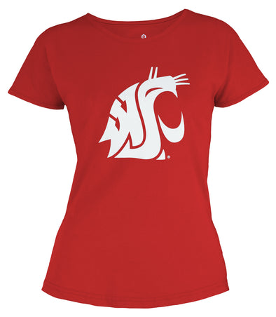 Outerstuff NCAA Youth Girls Washington State Cougars Dolman Primary Logo Shirt