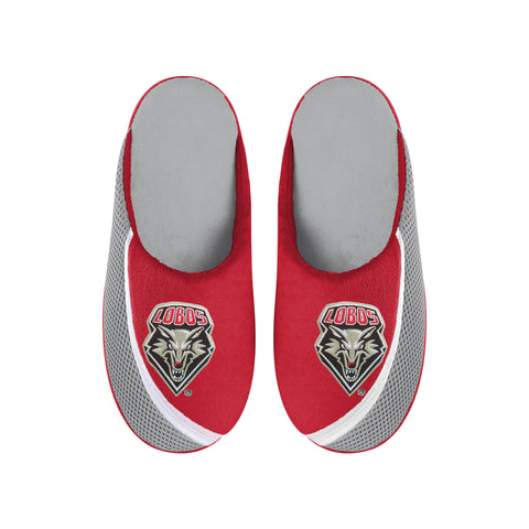 FOCO NCAA Men's New Mexico Lobos 2022 Big Logo Color Edge Slippers