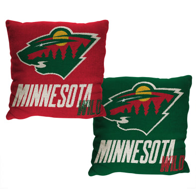 Northwest NHL Minnesota Wild Reverb 20 x 20 Double Sided Jacquard Accent Throw Pillow