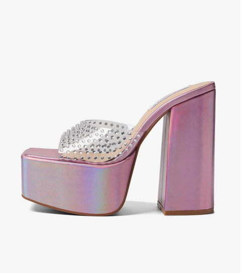 Steve Madden Ruby Embellished Heeled Sandals, Iridescent
