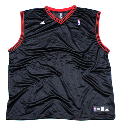 Adidas NBA Men's Philadelphia 76ers Blank 3-Tone Border Jersey | Black & Red