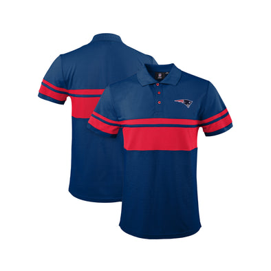FOCO Men's NFL New England Patriots Stripe Polo Shirt