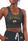 Certo By Northwest NFL Women's Los Angeles Rams Collective Reversible Bra, Charcoal