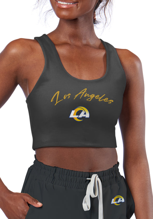 Certo By Northwest NFL Women's Los Angeles Rams Collective Reversible Bra, Charcoal