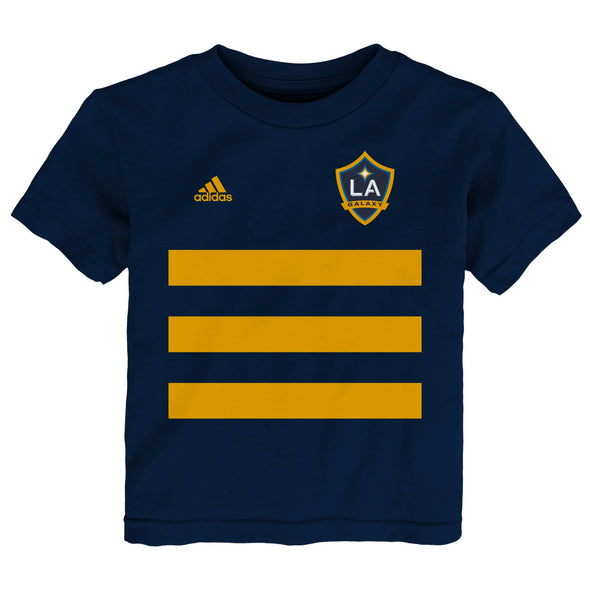 Adidas MLS Toddlers LA Galaxy Three Strip Life Pitch Tee