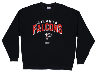 Reebok NFL Men's Atlanta Falcons Vintage Pullover Fleece Crew Sweatshirt, Black