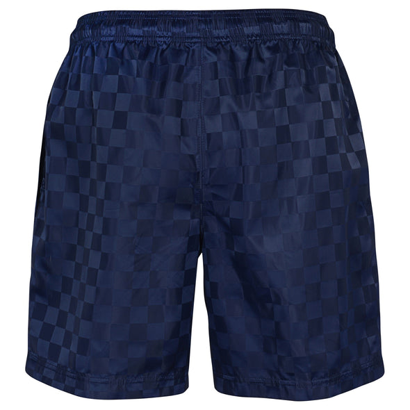 Umbro Men's Coral Studio Reversible Checkerboard Shorts, Navy/Living Coral