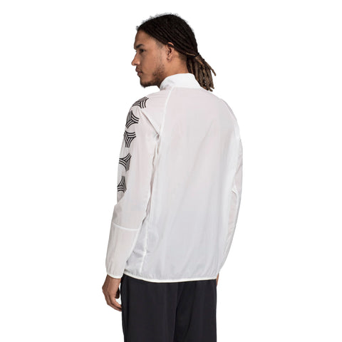 Adidas Men's Tan Woven Long Sleeve Shirt, White
